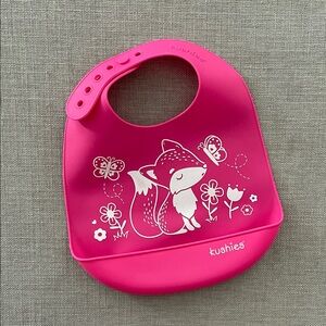 Pink Fox Design Kushies silicone Baby Bib
